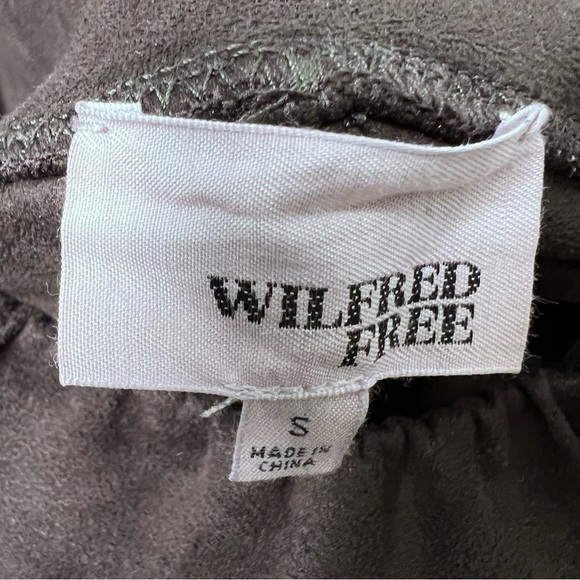 Aritzia Wilfred Free Daria Pant Brown Vegan Suede Size Small - Picture 9 of 14